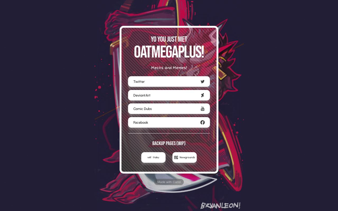 Oatmegaplus landing page